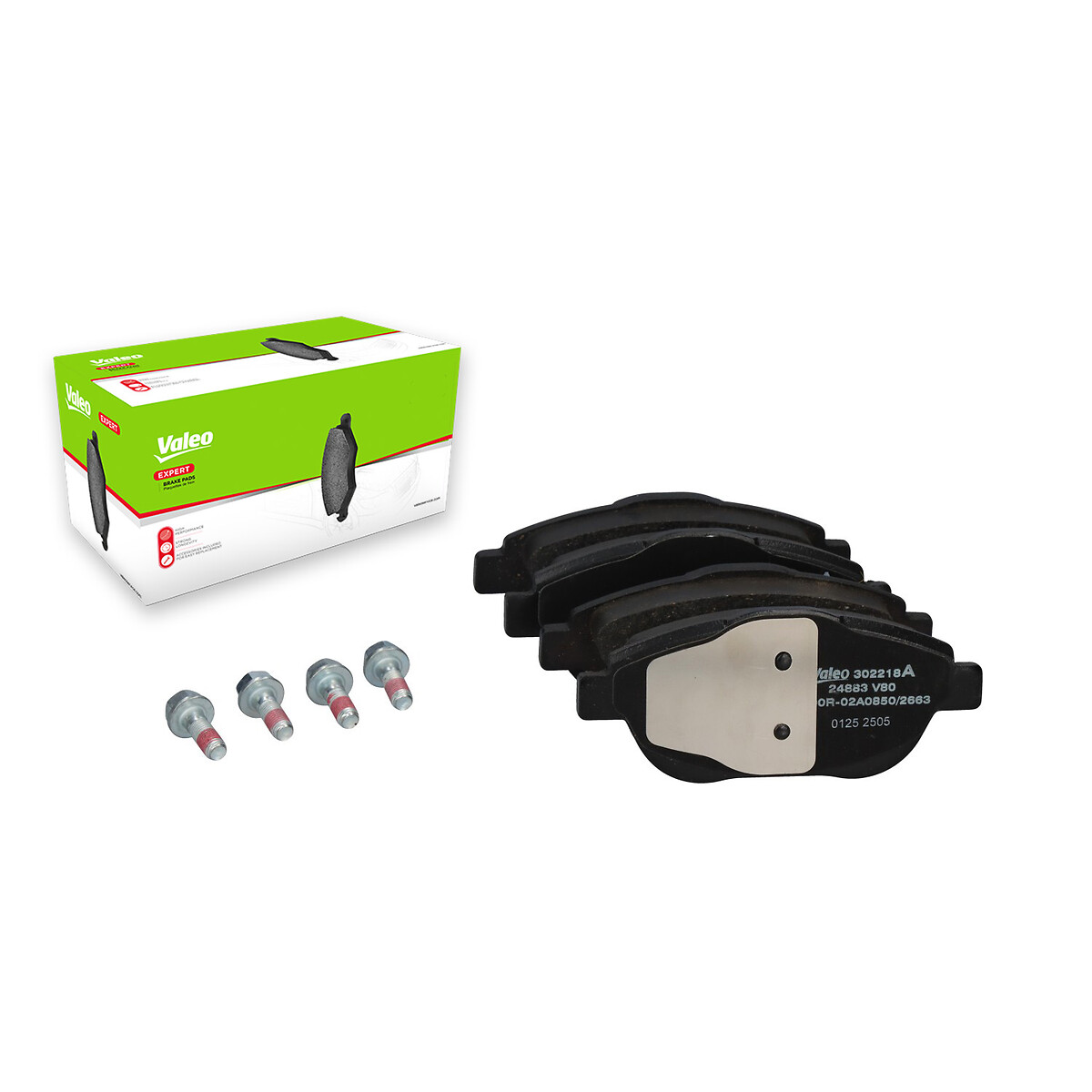 Jeu de 4 plaquettes de frein VALEO 302218A